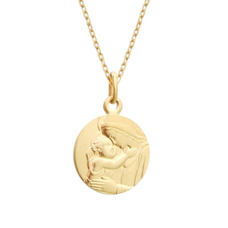 Collier médaille Vierge à l'Enfant