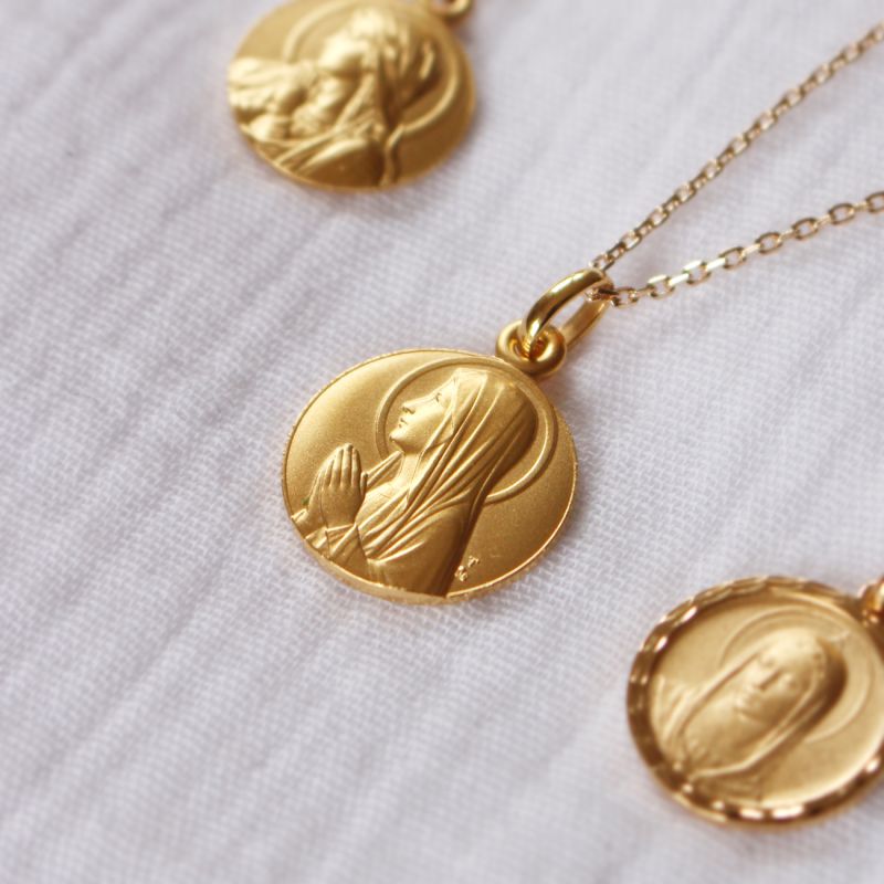 Collier médaille vierge ave maria – Image 3