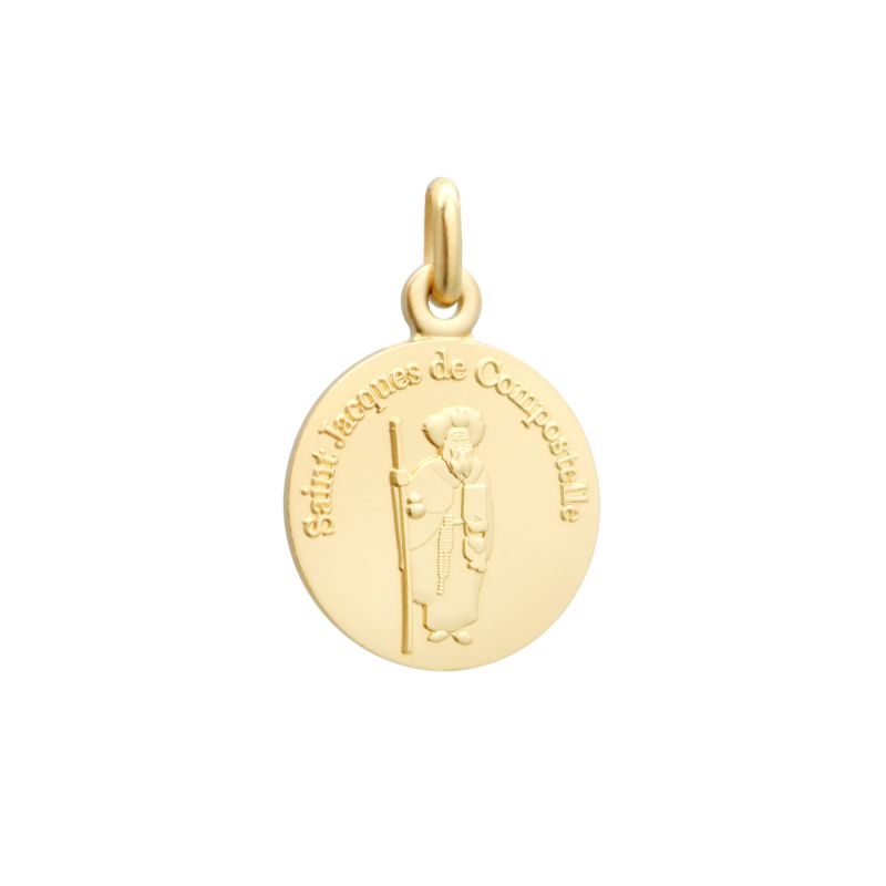Pendentif Saint‑Jacques‑de‑Compostelle en plaqué or