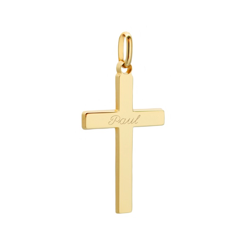 Pendentif croix plaqué or