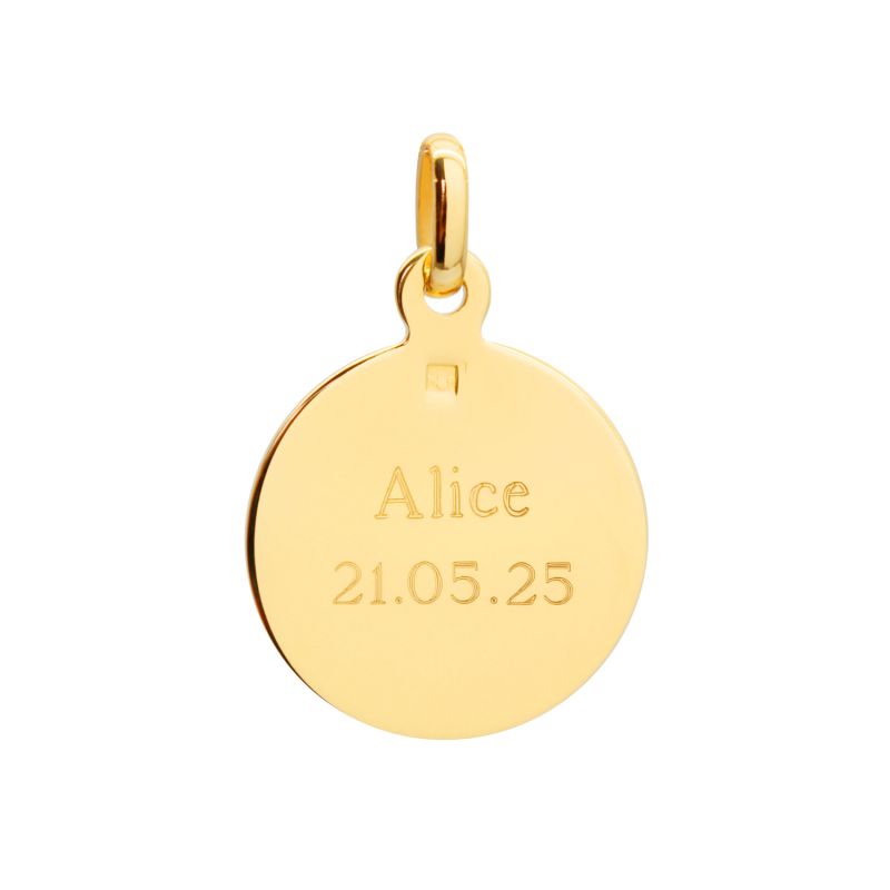 Pendentif médaille Vierge Ave Maria – Image 2