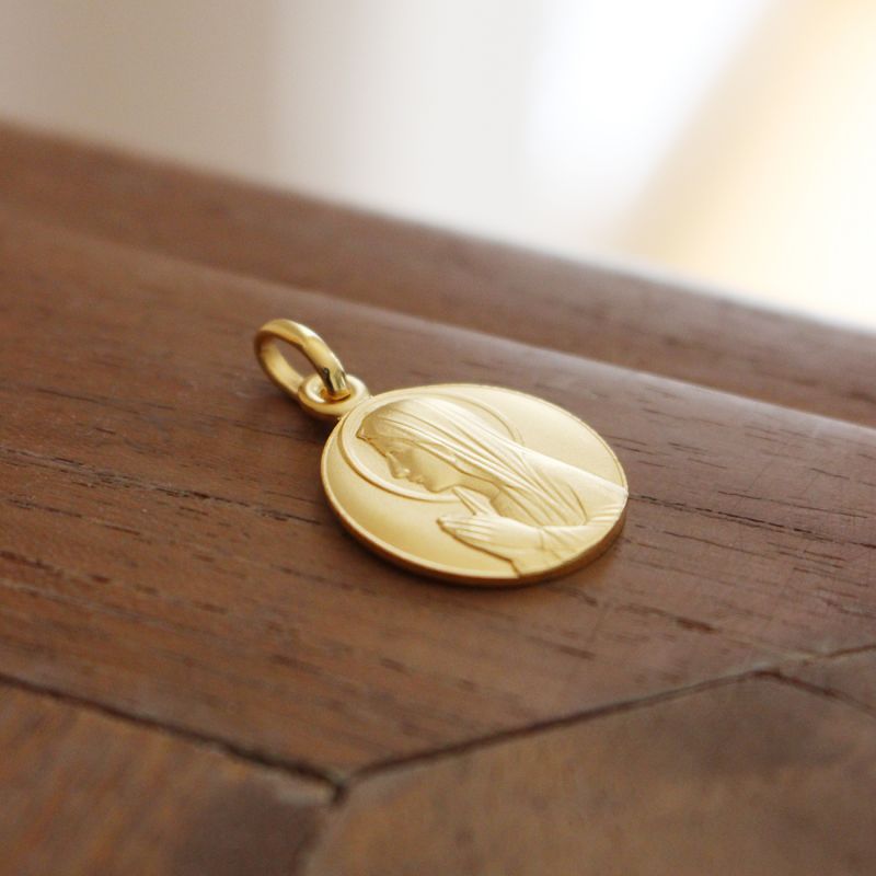 Pendentif médaille Vierge Ave Maria – Image 3